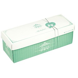 彌月蛋糕盒(400個) - 上下蓋 - 小長條喬安娜(綠色)-停產