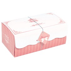 日式長條蛋糕盒/一片式/日式瑞士捲喬安娜(粉)(400個)-停產